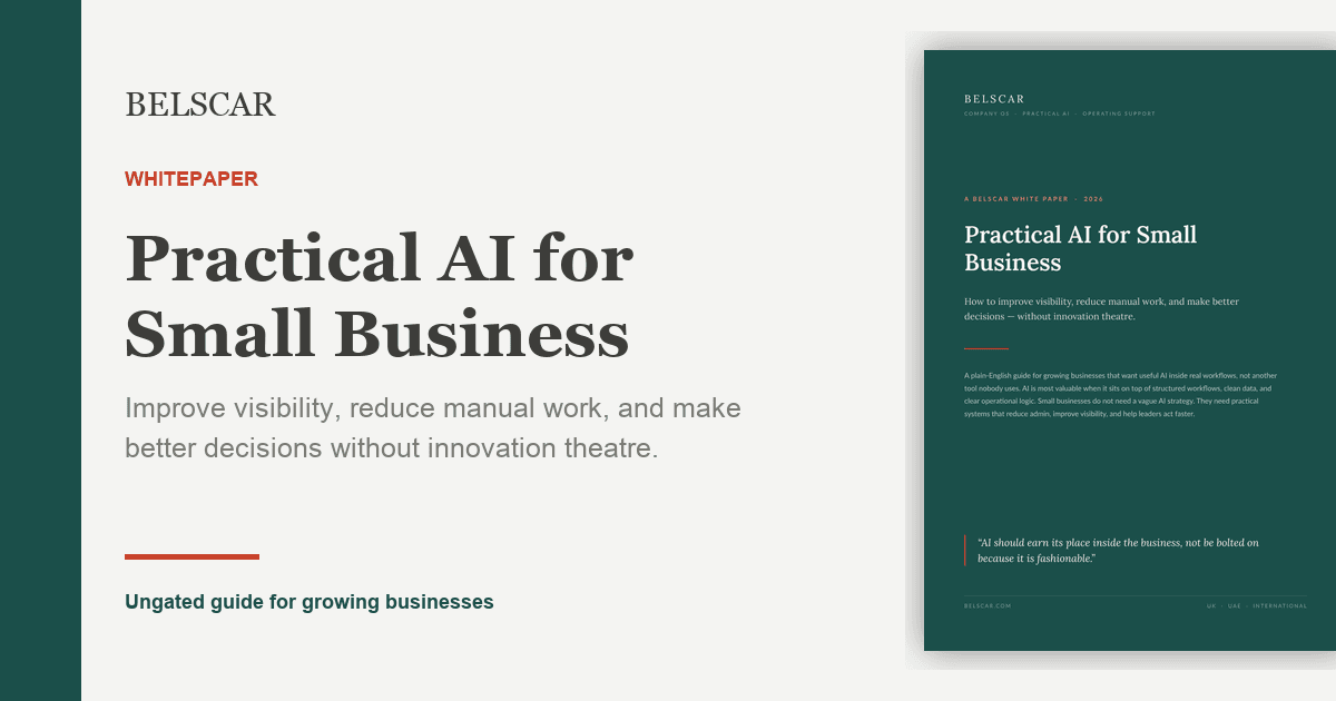 Practical AI for Small Business whitepaper from Belscar.